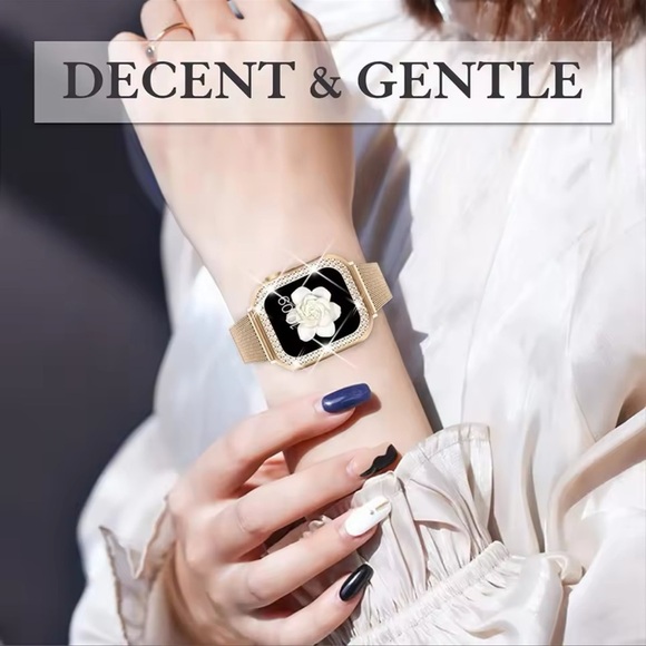 Diamond Case+Metal Strap iWatch Band Stainless Steel Bracelet For Apple - Picture 5 of 7